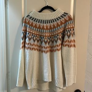 Aerie Orange, Cream, and Grey Fall Sweater